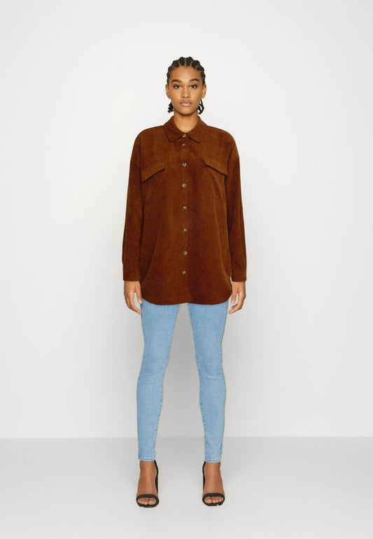 Noisy May NMFLANNY SHACKET - Kurzmantel - Cappuccino