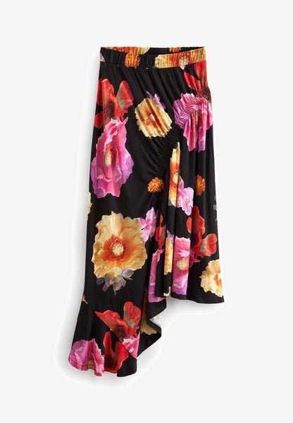 Next PREEN X ASYMMETRIC RUCHED STANDARD - Maxirock - Teal Blue Floral