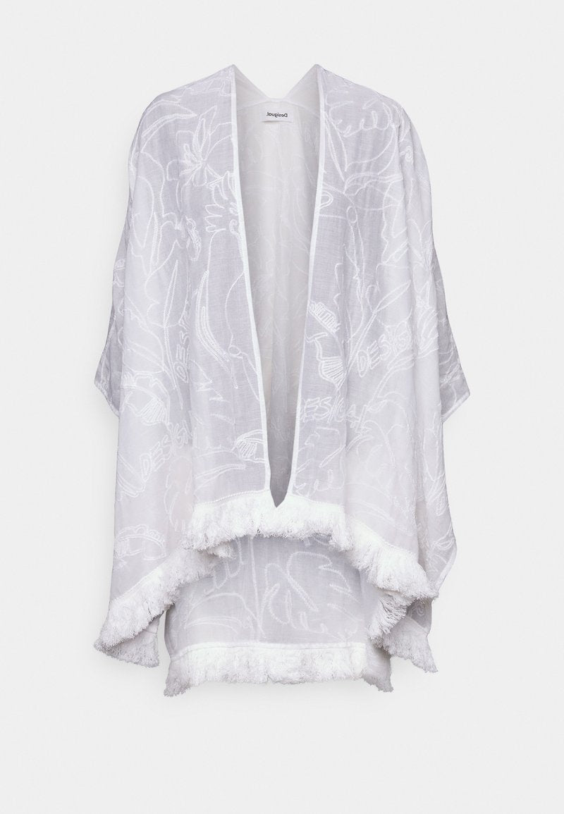 Desigual KAFTAN FLOWER CLARA - Cape - White