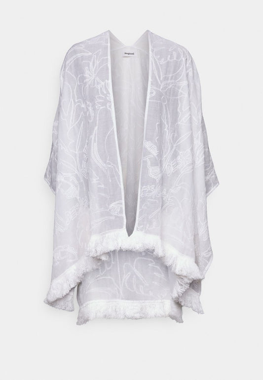 Desigual KAFTAN FLOWER CLARA - Cape - White