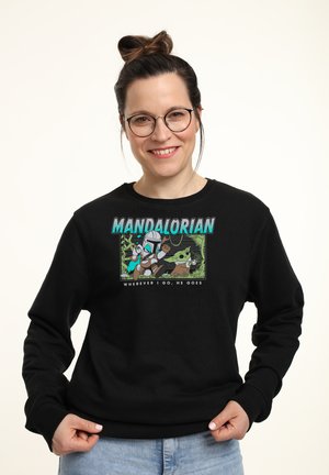 Henry Tiger STAR WARS: MANDALORIAN CHILD LOGO FILL - Sweatshirt - Black