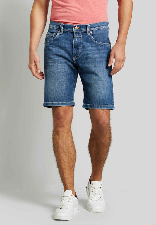 Bugatti BERMUDA - Jeans Shorts - Blau