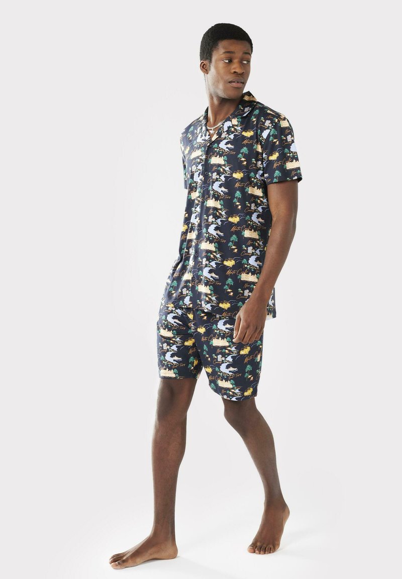  CÔTE D'AZUR BUTTON UP SET - Nachtwäsche Set - Navy