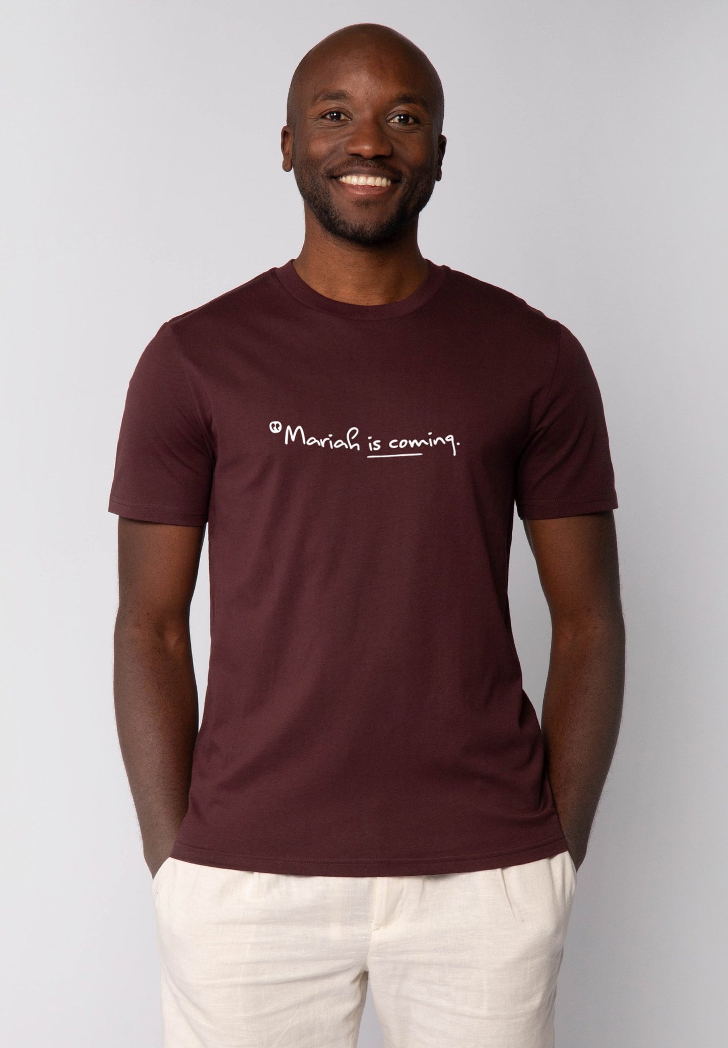  MARIAH IS COMING - Print T-shirt - Red Brown