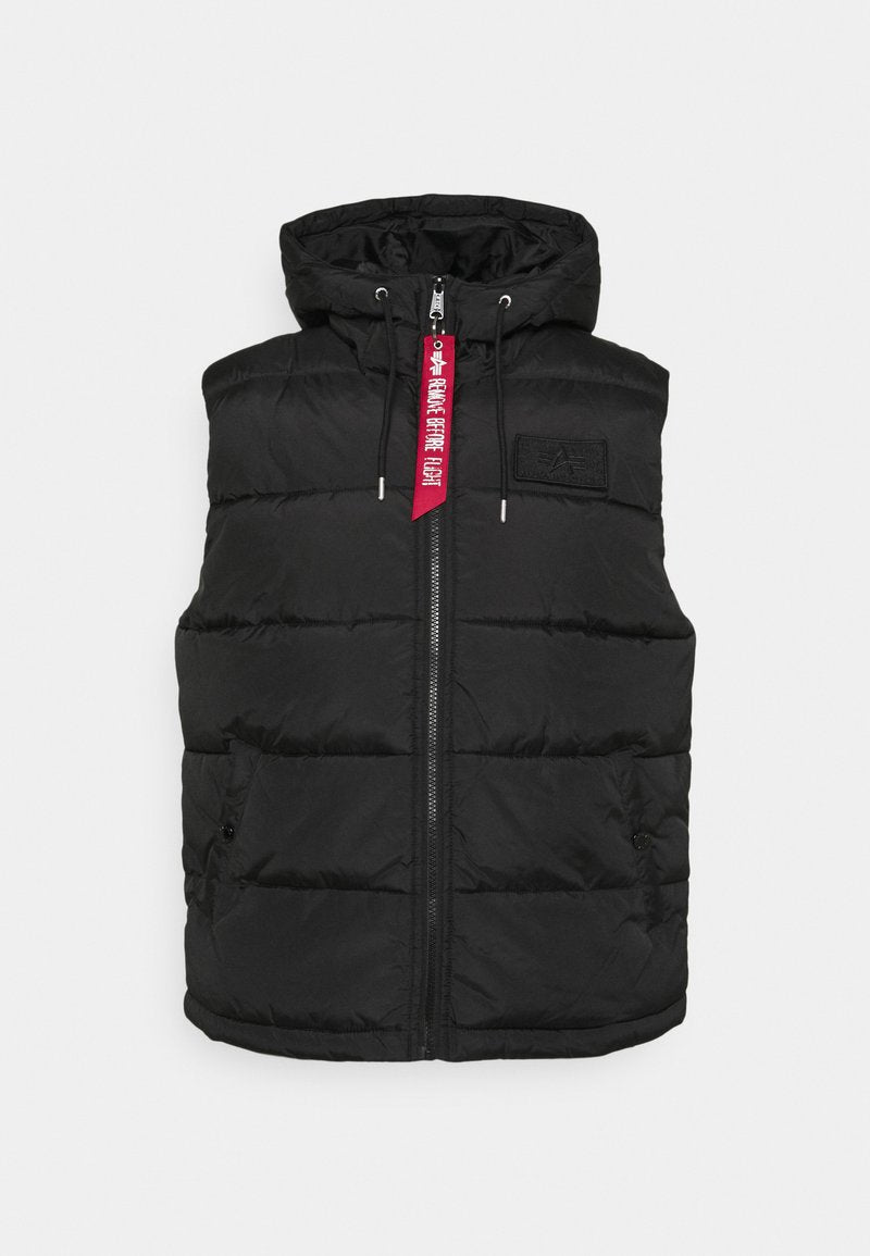 Alpha Industries HOODED PUFFER VEST - Weste - Black