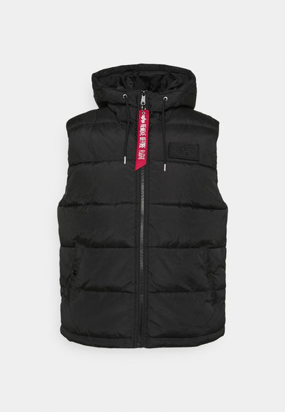 Alpha Industries HOODED PUFFER VEST - Weste - Black