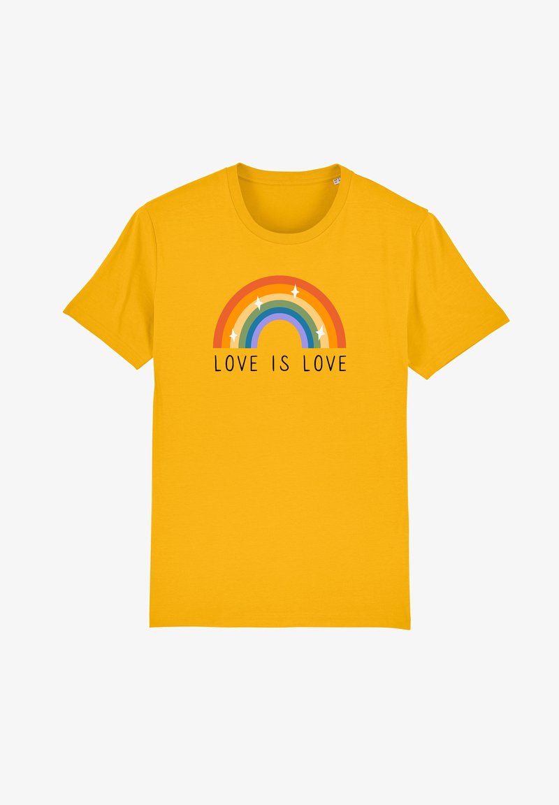  LOVE IS LOVE - T-Shirt Print - Spectra Yellow