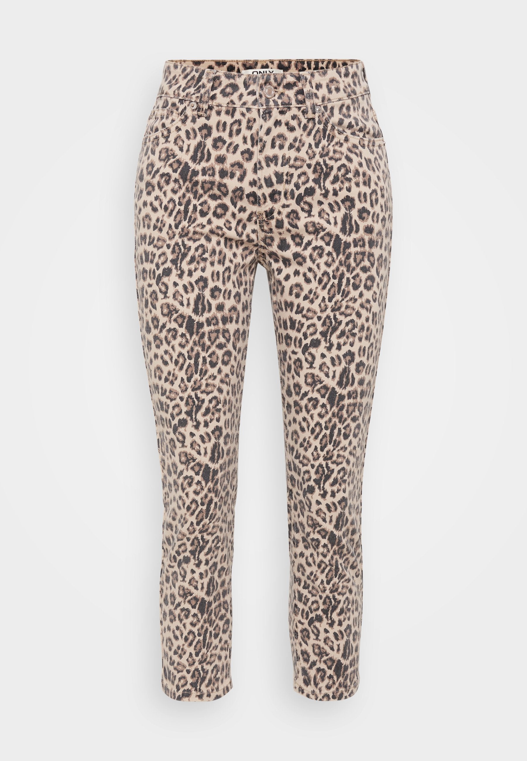 ONLY Petite ONLEMILY LEO - Straight Leg Jeans - Brown/beige