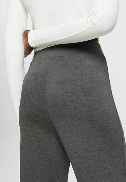 ESPRIT CROPPED MIT WEITEM BEIN - Stoffhose - Gunmetal