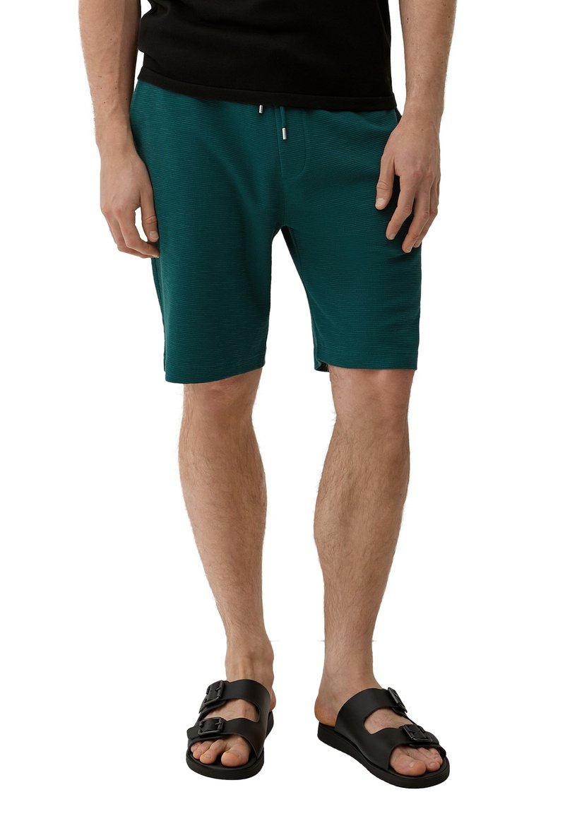 S.Oliver MIT WAFFEL STRUKTUR - Shorts - Tannengrün