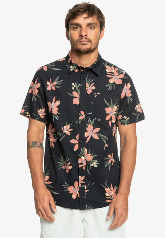 Quiksilver HOLIDAZED - KURZÄRMLIGES - Hemd - Black Holidazed