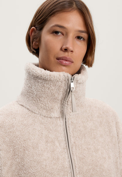 Oysho FAUX-SHEARLING OVERSIZE - Fleece Jacket - Light Grey