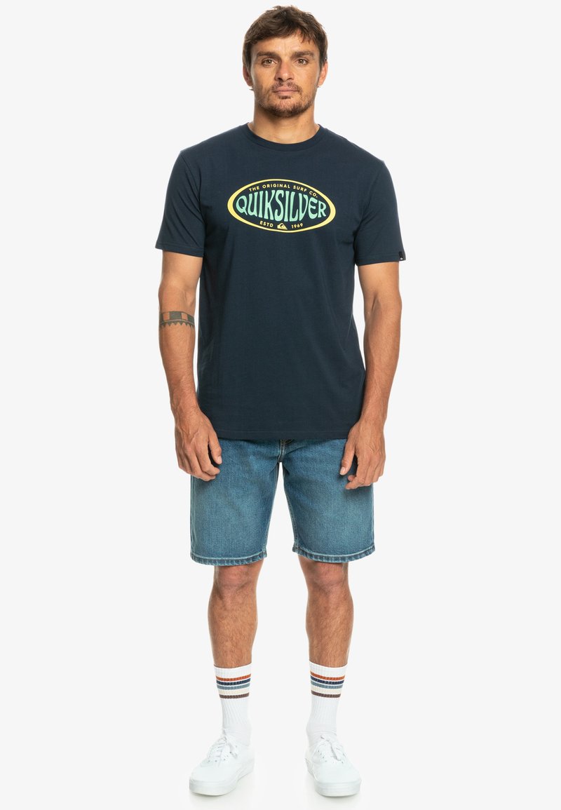 Quiksilver IN CIRCLES - T-Shirt Print - Navy Blazer