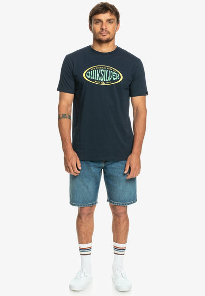 Quiksilver IN CIRCLES - T-Shirt Print - Navy Blazer