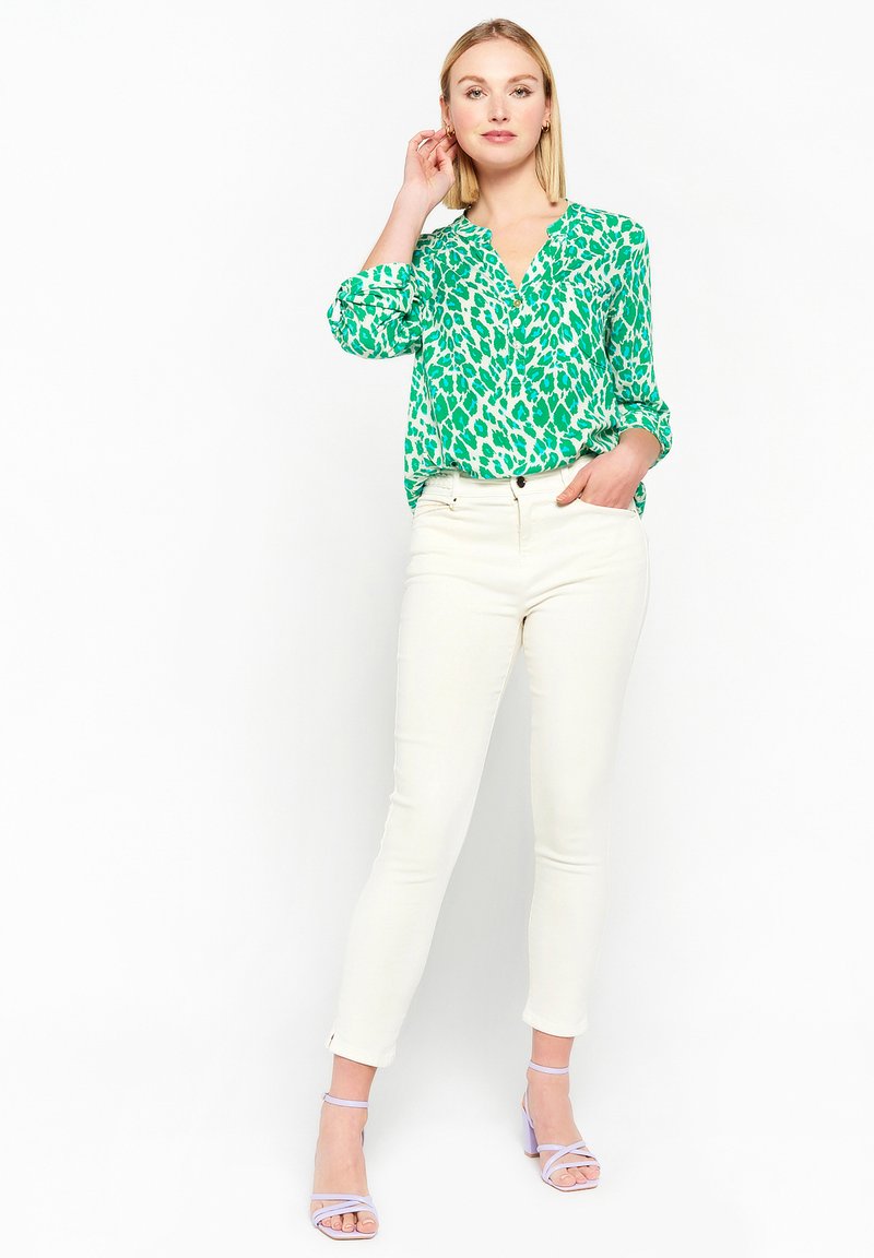 LOLALIZA WITH LEOPARD PRINT - Bluse - Green