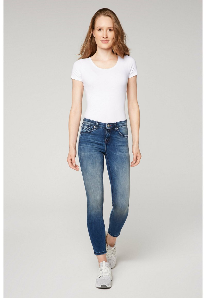 Soccx BLEACHING-EFFEKTEN - Jeans Skinny Fit - Ocean Blue Used