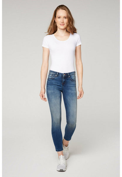 Soccx BLEACHING-EFFEKTEN - Jeans Skinny Fit - Ocean Blue Used