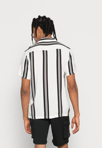 BRAVE SOUL RHONE - Hemd - Optic White/jet Black