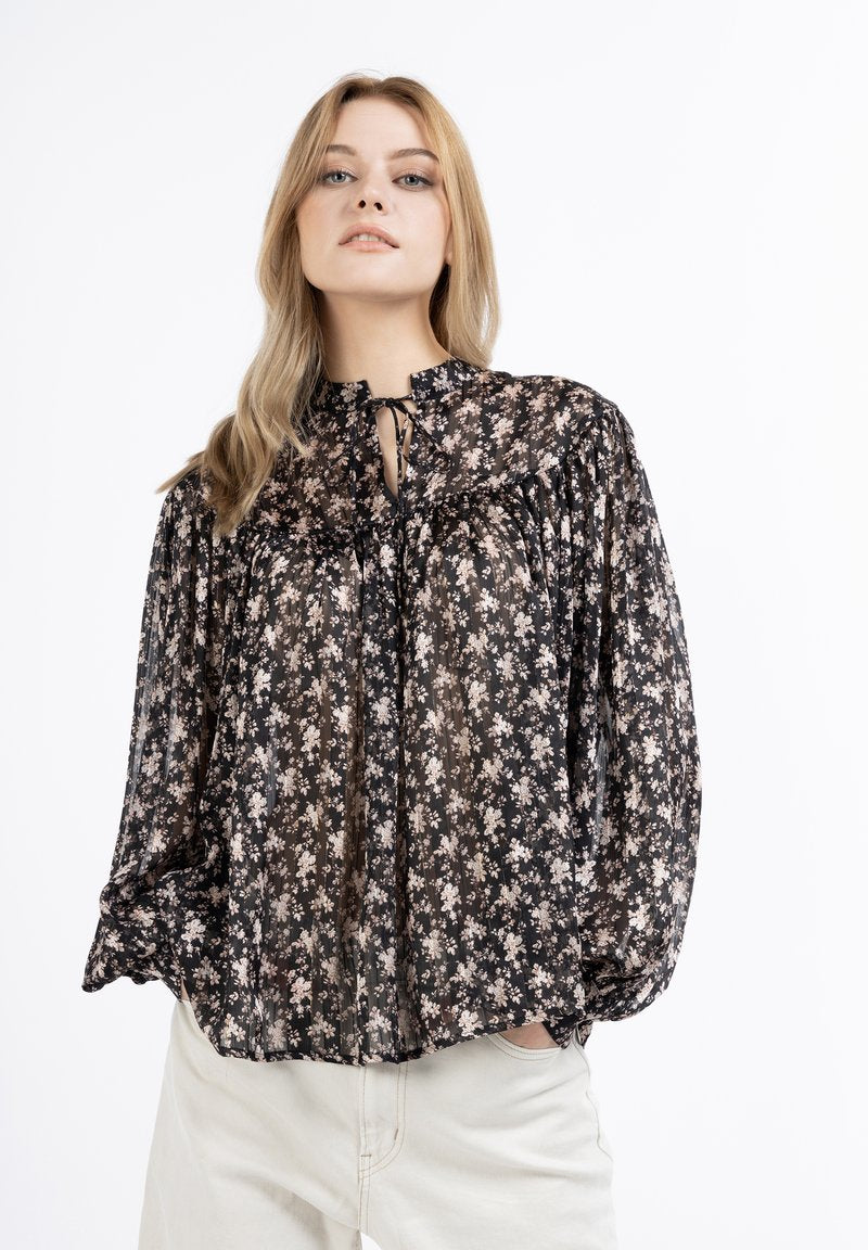 Dreimaster BRIDGEPORT - Bluse - Schwarz Rosa