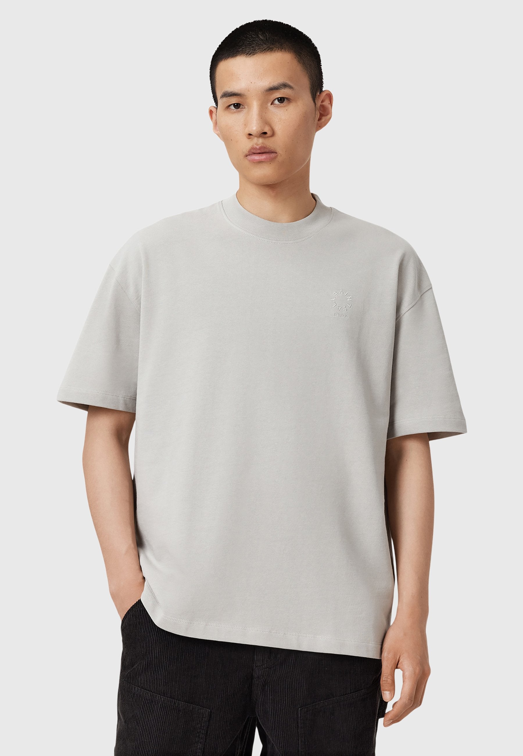 AllSaints CREW - Basic T-shirt - Grey