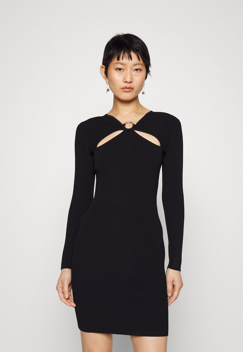 MICHAEL Michael Kors O RING KEY HOLE - Strickkleid - Black