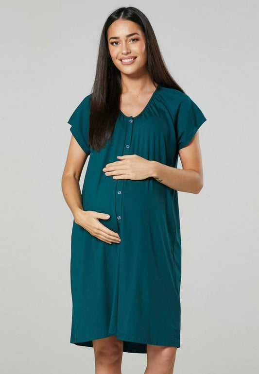 Happy Mama 2PACK - Nachthemd - Navy / Dark Green