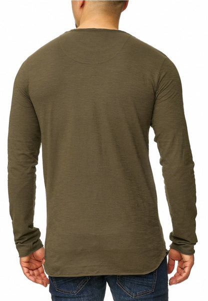 Indicode Jeans LONGSLEEVE WILLBUR - Langarmshirt - Dark Green