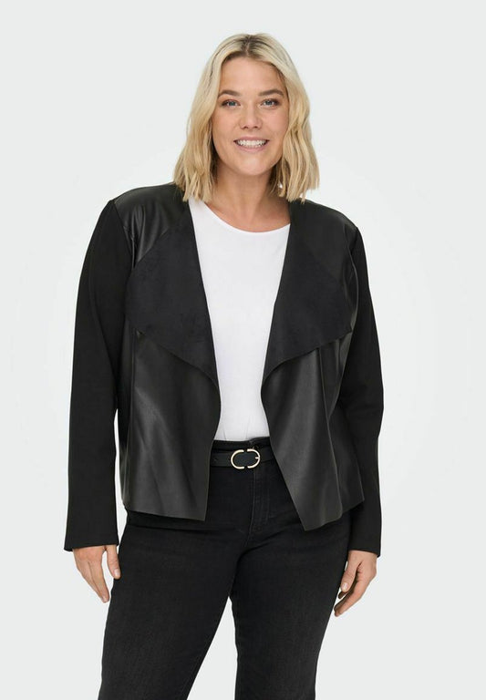 ONLY CARMAKOMA CURVY - Kunstlederjacke - Black