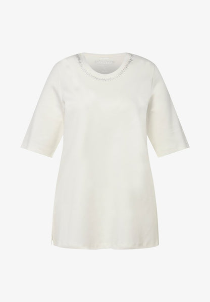 Ulla Popken PIMA SHORT SLEEVE - T-Shirt Basic - Black
