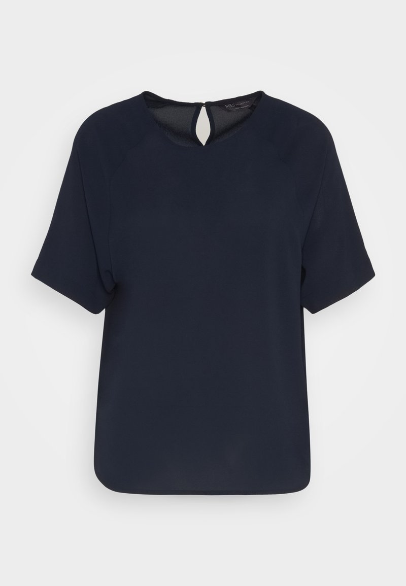 Marks & Spencer WOVEN TEE - T-Shirt Basic - Midnight Navy