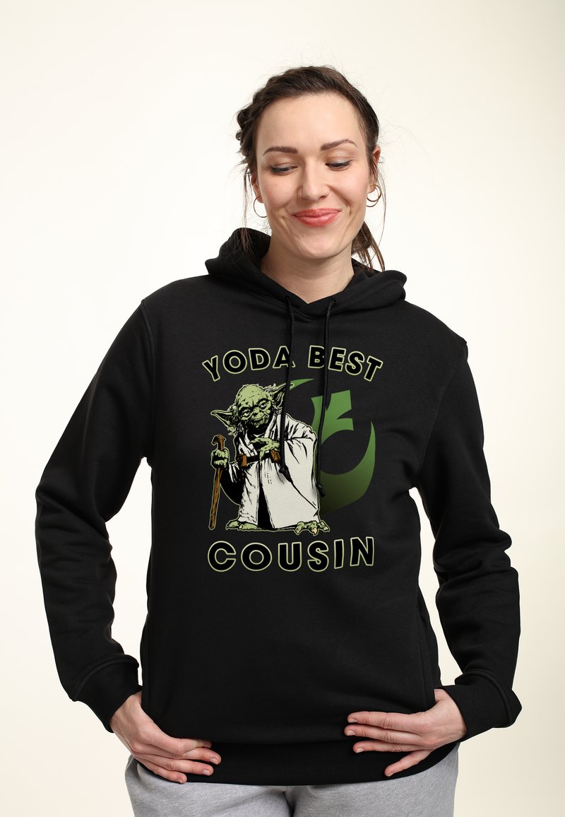 Henry Tiger STAR WARS: CLASSIC YODA BEST COUSIN - Kapuzenpullover - Black