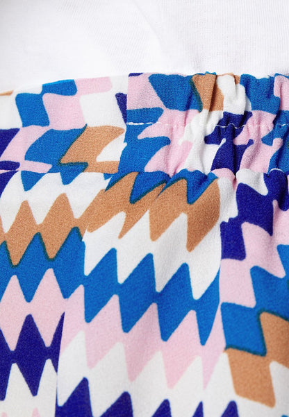 ONLY MATERNITY OLMSTELLA LIFE MIDI SKIRT - Maxirock - Bluing Sea Zig Zag