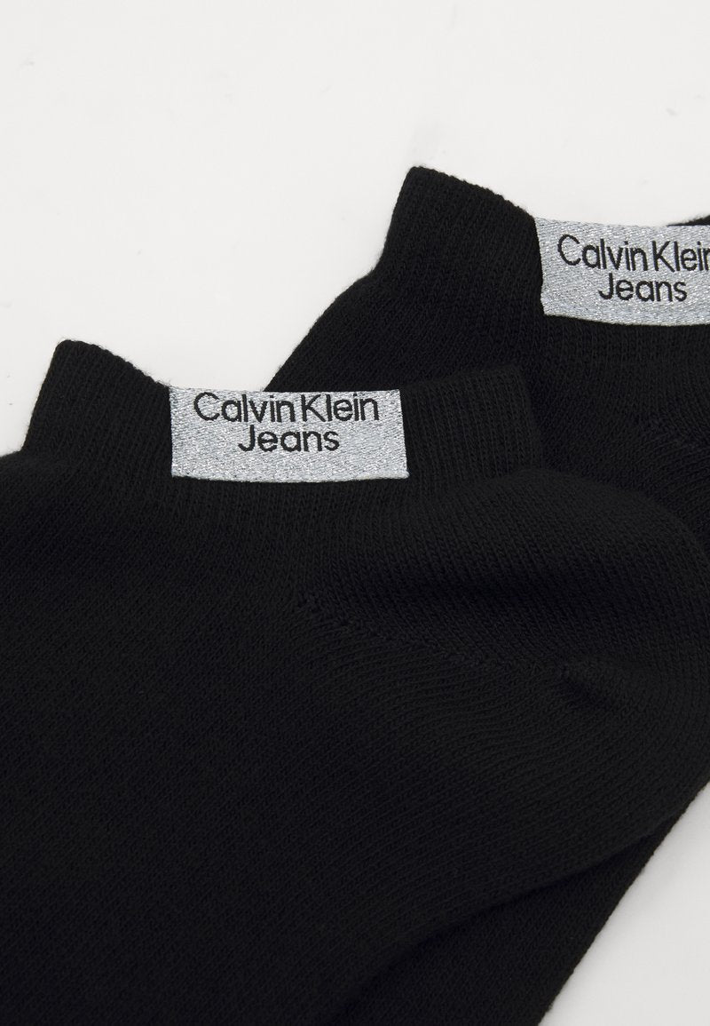 CALVIN KLEIN UNDERWEAR WOMEN SNEAKER PATCH 2 PACK - Socken - Black