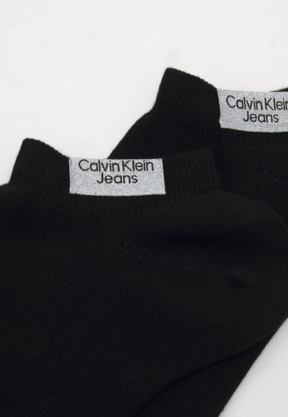 CALVIN KLEIN UNDERWEAR WOMEN SNEAKER PATCH 2 PACK - Socken - Black