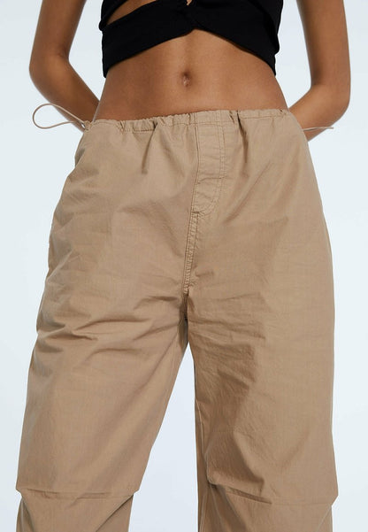 Stradivarius PARACHUTE POPELIN - Jogginghose - Stone