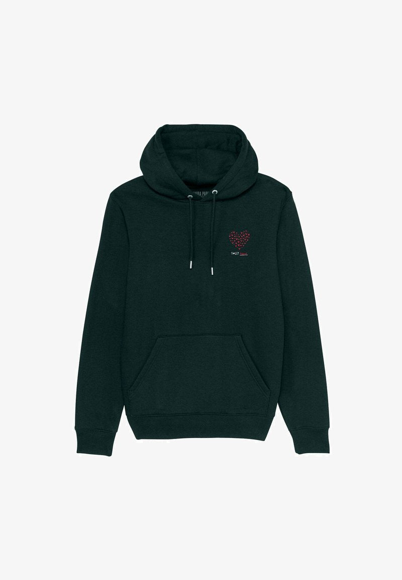  SWEET HEART EMBROIDERY UNISEX - Kapuzenpullover - White