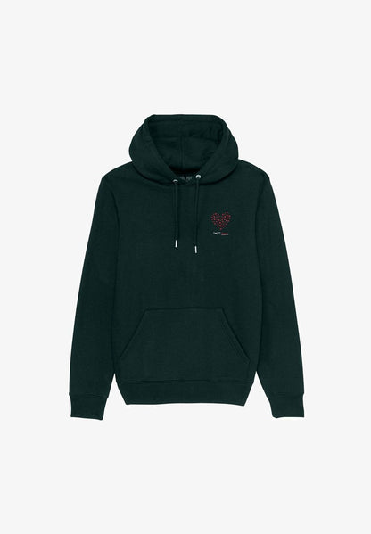  SWEET HEART EMBROIDERY UNISEX - Kapuzenpullover - White