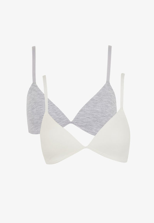 DeFacto 2PACK T-SHIRT - T-Shirt BH - White