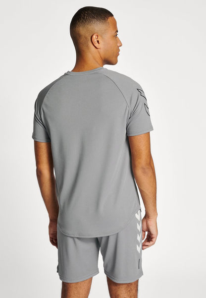Hummel TOPAZ - T-Shirt Print - Sharkskin