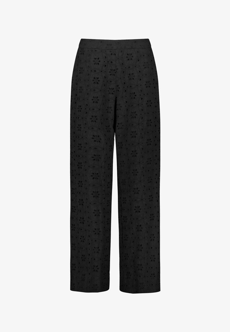 Taifun FREIZEIT LANG WEITE - Stoffhose - Schwarz