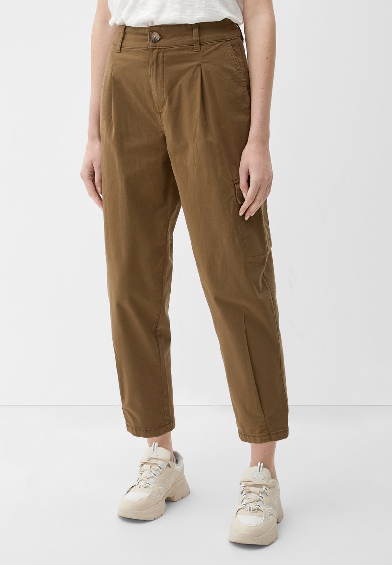S.Oliver MIT PATTENTASCHE - Cargohose - Olivgrün