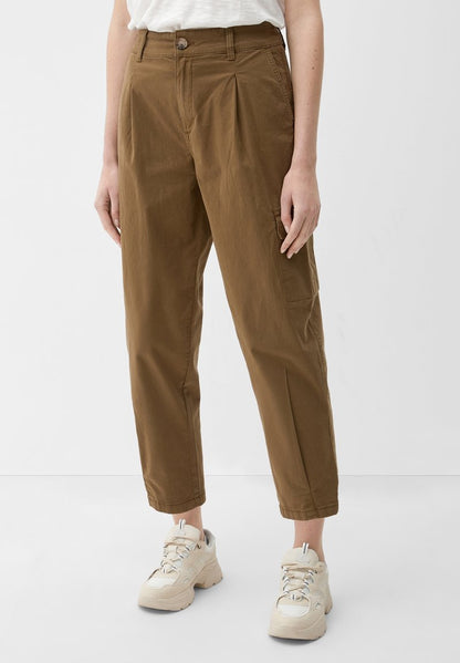 S.Oliver MIT PATTENTASCHE - Cargohose - Olivgrün