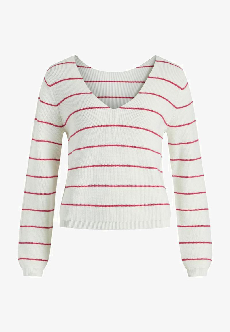 Vila VICHAI V-NECK NOOS - Strickpullover - White Alyssum