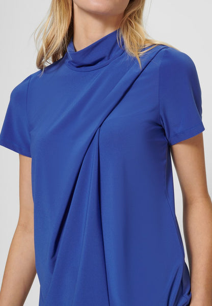 IN WICKEL-OPTIK - T-Shirt Basic - Achatblau