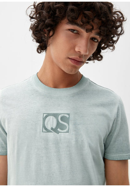 QS By S.Oliver MIT LABELSTICKEREI - T-Shirt Print - Helles Petrol