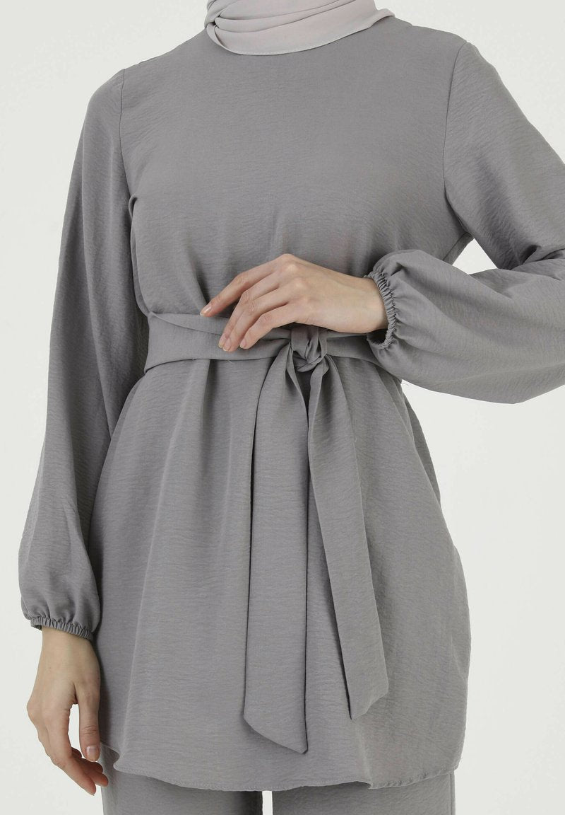  CREW NECK REFKA CASUAL SET - Stoffhose - Grey