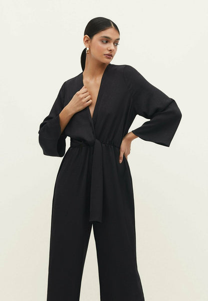 Stradivarius TEXTURED - Jumpsuit - Black