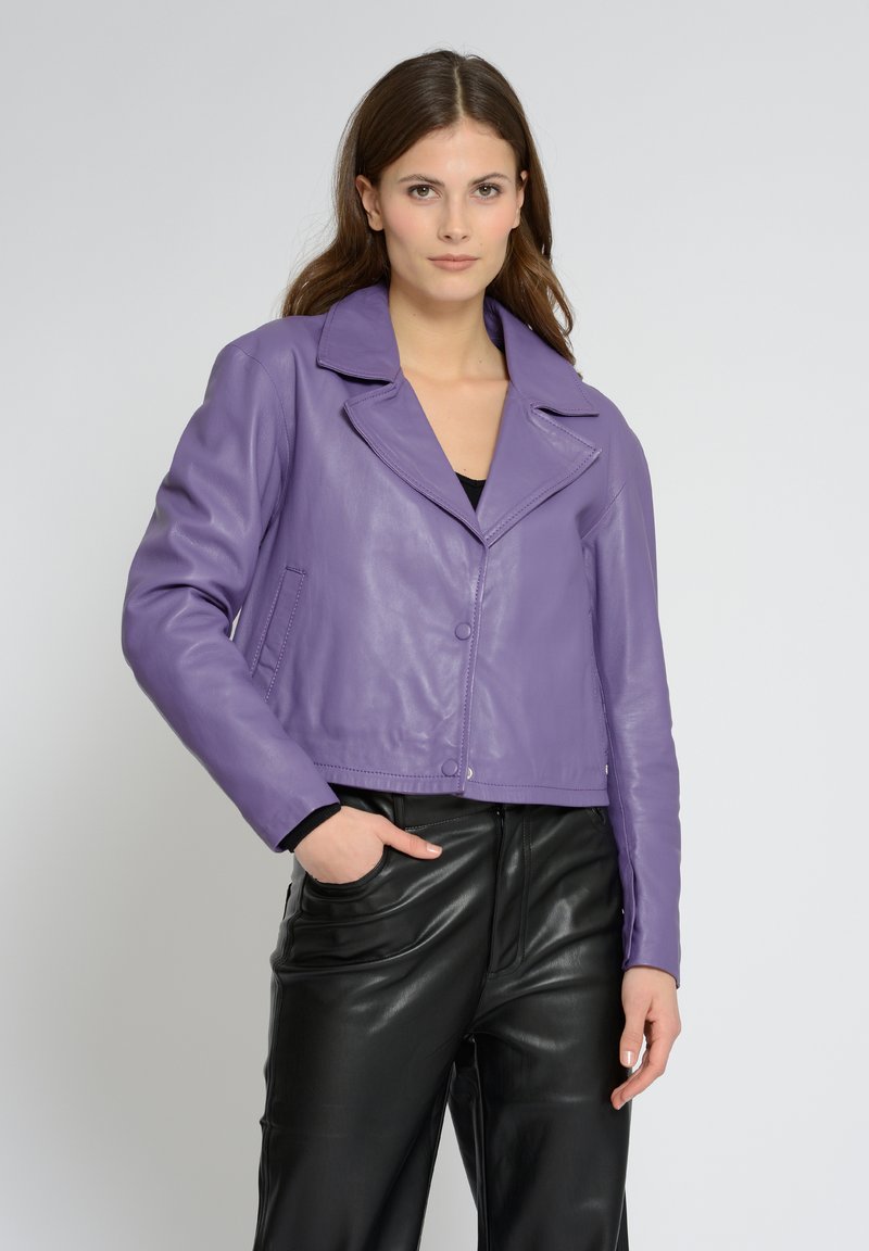 Maze Lederjacke - Wineberry
