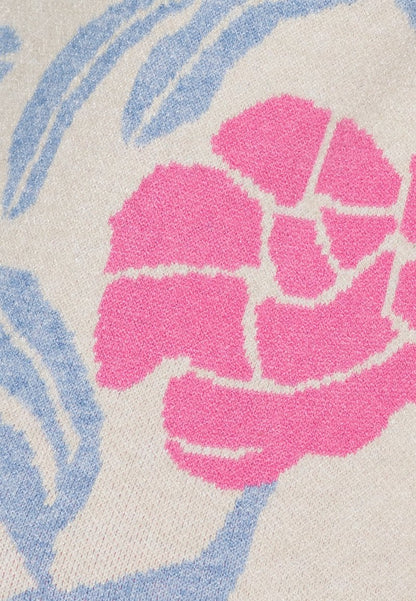 ONLY MATERNITY OLMLESLY FLOWER - Strickpullover - Pumice Red/light Blue