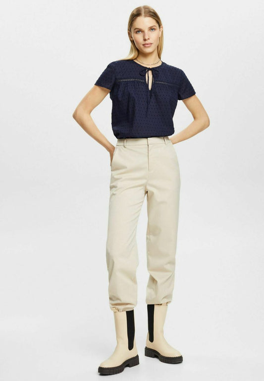 ESPRIT MIT BINDEDETAIL - Bluse - Navy